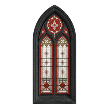 elaborare Gotico finestra arte Schermo con intricato modelli e vivace colore tavolozza design png