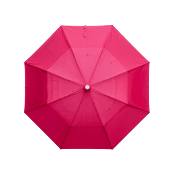 elevado perspectiva do uma vibrante fúcsia guarda-chuva exibindo simetria e Projeto complexidade png