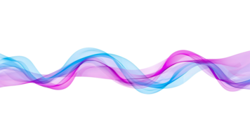 Elegant flowing ribbon with blended colors, forming an airy abstract wave illustration png