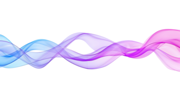 Abstract flowing gradient ribbons, a mesmerizing dance of color and motion across a transparent png