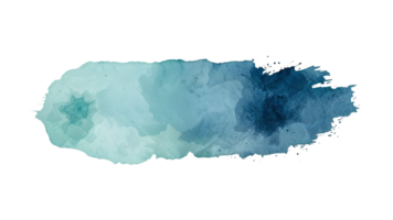 Isolated wash of varied blues, creating a dynamic and textural paint stroke element with delicate png