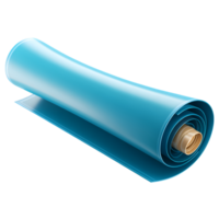 Rolled Blue Plastic Sheeting Material on Transparent Background png