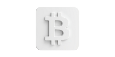 3D Bitcoin Symbol. Cryptocurrency And Digital Finance Concept Isolated On Transparent Background png
