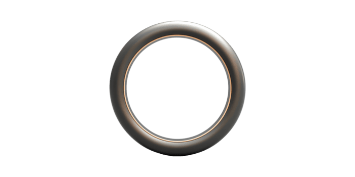 cirkulär metallisk ringa med lutning Avsluta. symboliserar enhet och kontinuitet isolerat på transparent bakgrund png