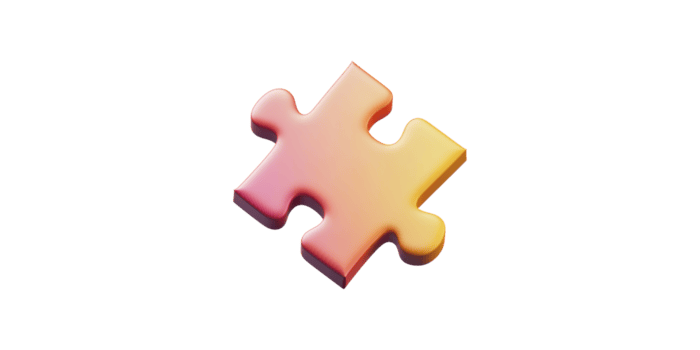 degradado rompecabezas pedazo. símbolo de problema resolviendo y creatividad aislado en transparente antecedentes png