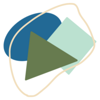 a green and blue triangle with a green and blue circle png