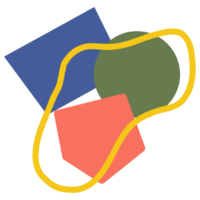 a colorful geometric shape with a yellow cord png