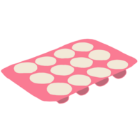 egg tray icon, cartoon style png