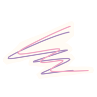 a pink and purple line drawing of a wave png