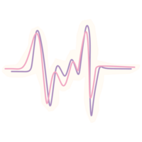 a heartbeat pastel line png