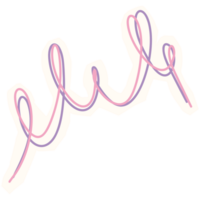 a pink and purple cute line png