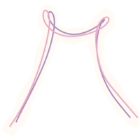 a pink and blue ribbon on a white background png