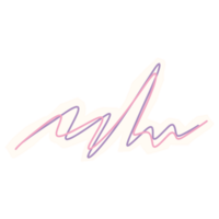 a pink and purple line drawing png