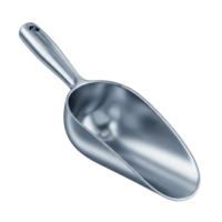 Shiny Silver Metal Scoop for Food or Ingredients png