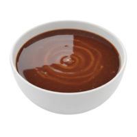 Bowl of Rich Brown Chocolate Sauce or Syrup png