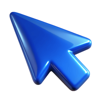 glimmend blauw computer muis cursor pijl richten vooruit Aan een zwart achtergrond png