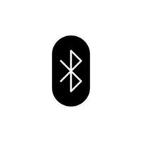 Signal Transfer Bluetooth Solid Icon for UI vector