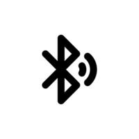 Bluetooth Solid Icon for Tech Applications vector