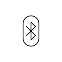 Flat Bluetooth Line Icon for Interface Design vector