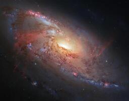 Spiral galaxy M 106 NGC 4258 in constellation Canes Venatici. photo