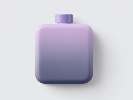 Stylish purple gradient water flask design. photo