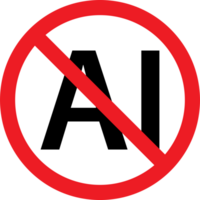 No AI sign icon for graphic design, logo, website, social media, mobile app, ui illustration. png