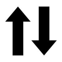 Up Down Arrow Black Color Illustration Design vector
