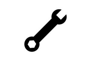 Screw Key Black Color Silhouette Illustration Design vector