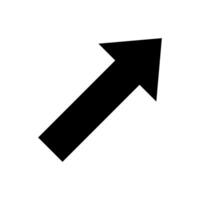 Up Right Arrow Black Color Illustration Design vector