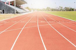 No people at grid starts running track photo