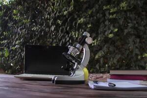 Scientific research for a school project photo