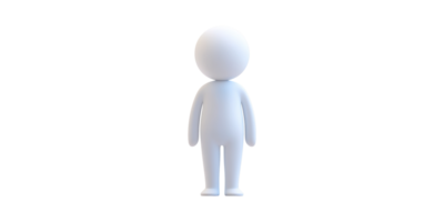 3D Minimalist Character Design. Versatile Figure For And Branding Isolated On Transparent Background png