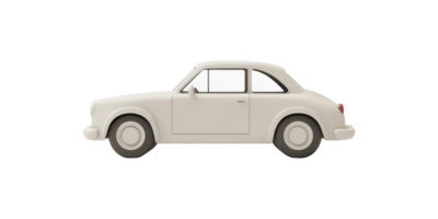 Classic Toy Car Model. Vintage Design And Minimalist Aesthetic Isolated On Transparent Background png
