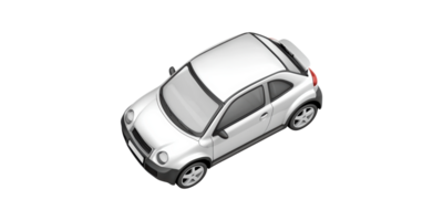 Compact Car Illustration. Automotive Design And Transportation Concept Isolated On Transparent Background png