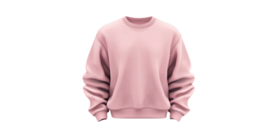 Pink Crewneck Sweatshirt. Fashionable Casual Wear For Comfort And Style Isolated On Transparent Background png