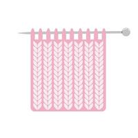 Simple Knitting Pattern with Needle in Flat Design vector
