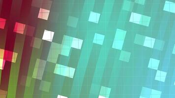 Abstract Geometric Background with Teal Green and Red Squares video