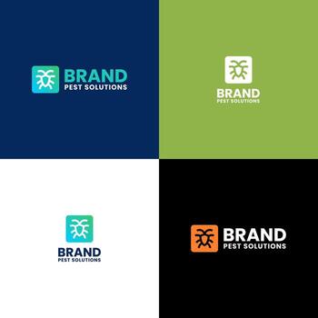 Minimalis logo for pest solution. Featuring a simple shiekd bug shape. Suitable for icon or favicon. vector