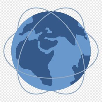Globe with orbit design vector