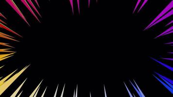abstrakt färgrik radiell hastighet rader bakgrund med dynamisk brista effekt - slinga verkan ramar manga ram video