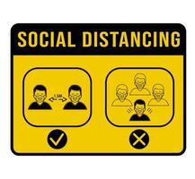 Abstract Illustration Social Concept Safe Distance Graphic Design vector