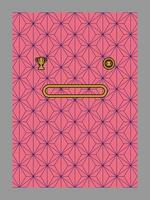 Geometric pattern with icons and trophy vector