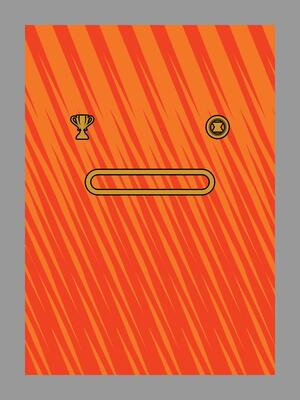 Abstract Orange Composition with Trophy and Badge