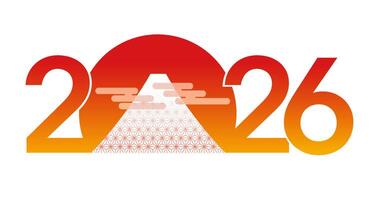 2026 design with Mount Fuji illustration vector