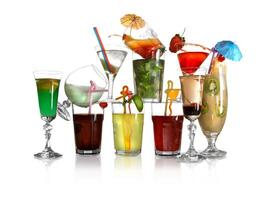 Cocktails on white photo