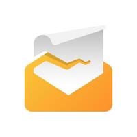 Illustration of envelope, torn paper inside. unsubscribe, email rejection, or message deletion. for digital communication, email marketing, spam management, or newsletter opt out concepts vector
