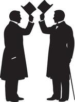Gentlemen Salute - Elegant Portrait vector