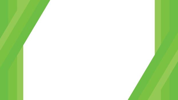 Modern green stripe frame design on white background vector