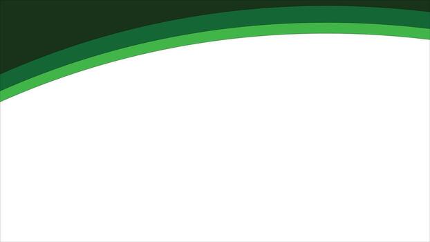 Abstract green waves border design element on white background vector