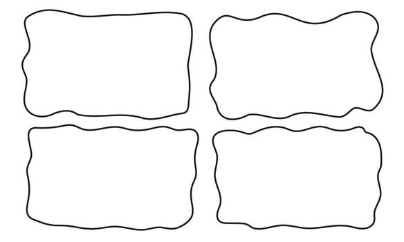 Abstract frame set with rectangular pattern. Great for use in children's story books and comics. vector